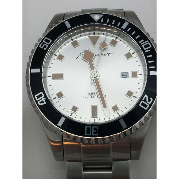 J Brackett Mens Quartz Watch Steel Diver - Picture 1 of 5